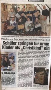 Schüler springen für arme Kinder als "Christkind" ein