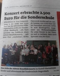 Konzert erbrachte 2.500 Euro für Sonderschule
