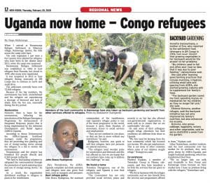 Uganda now home -Congo refugees