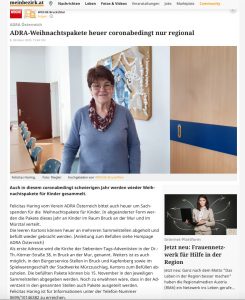 ADRA-Weihnachtspaketaktion coronabedingt nur regional