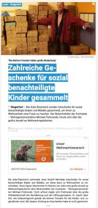 Zahlreiche Geschenke für sozial benachteiligte Kinder