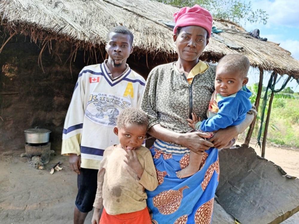 Doria Bope aus Mozambik mit ihrer Familie
