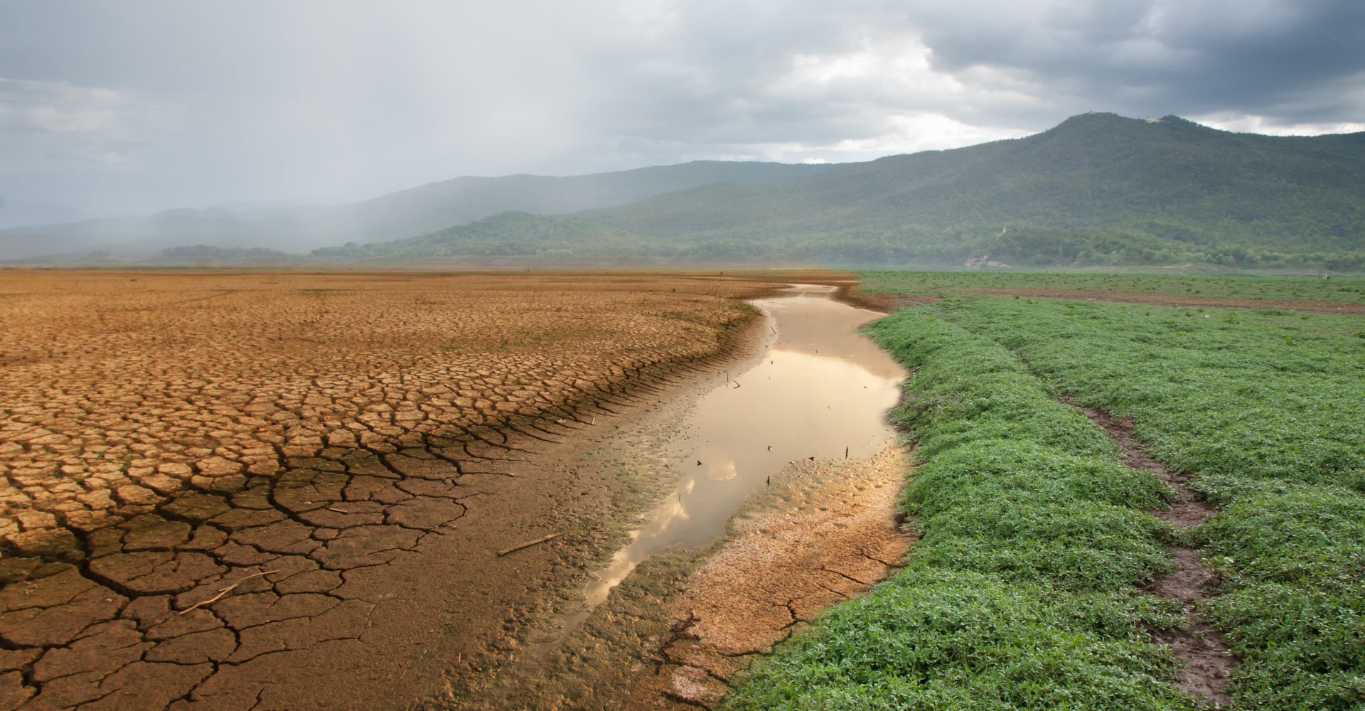 Dürre Landschaft durch Klimawandel bedroht