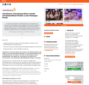 AstraZeneca ADRA Weihnachtsaktion
