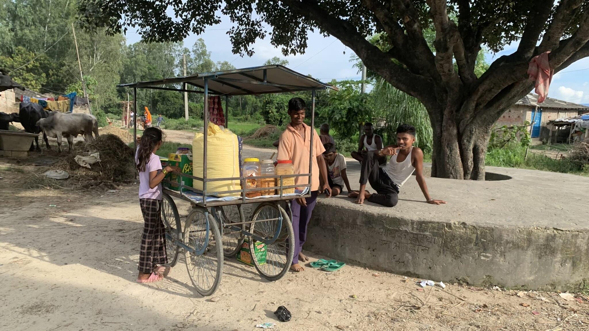 Mobiler Essenswagen in Nepal